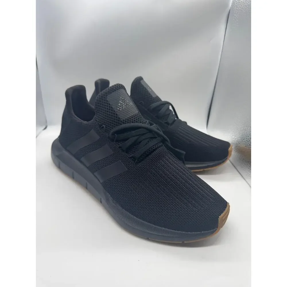 Adidas Mens Swift Run 1.0 Sneakers Size 10 Black Gum Athletic Running Shoes NWT - Picture 1 of 9